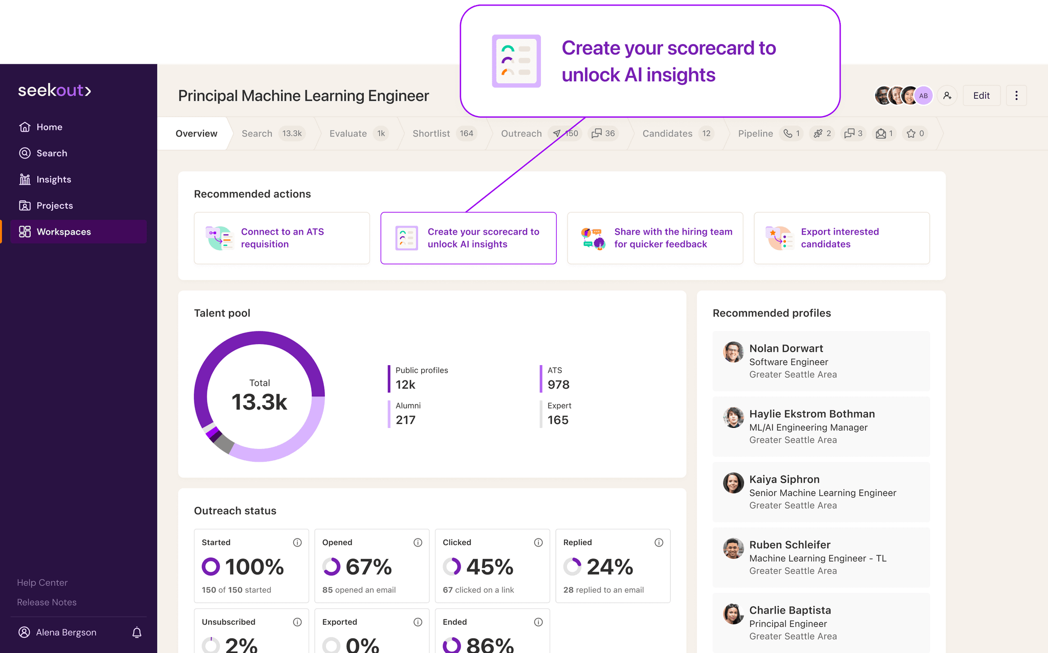 Workspaces Overview Image: Create your scorecard
